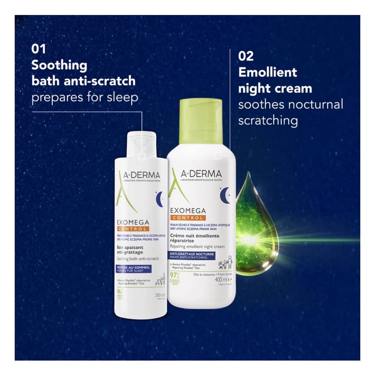 A-Derma Exomega Control Night Cream 400ml