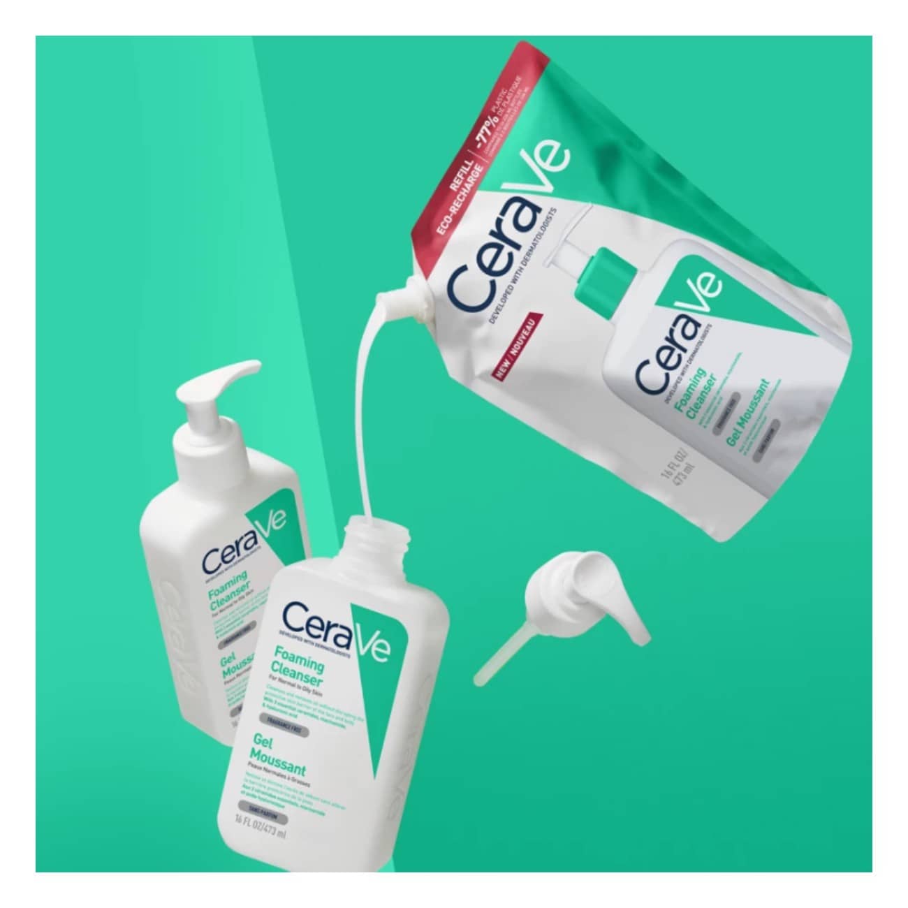CeraVe Foaming Facial Cleanser 3本セット CeraVe Foaming Facial Cleanser 12 oz (Pack of 3) - Walmart.com