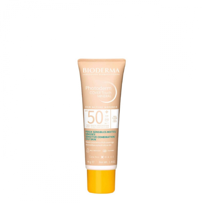 Bioderma Photoderm Cover Touch Mineral Tinted Sunscreen Spf50+ Very Light