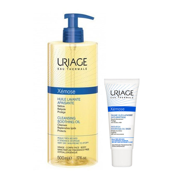 Uriage Baby 1st Cleansing Soothing Oil 500ml + 1st Oleo-Soothing Anti