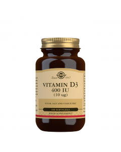 Solgar Vitamin D3 10μg 400 IU Fish Liver Oil Capsules x100
