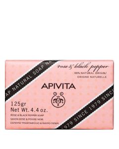 Apivita Natural Rose and Black Pepper Soap 125g