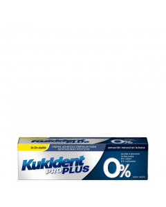 Kukident Pro Plus 0% Crema Adhesiva 40g