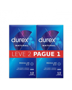 Durex Natural Plus. Condones 12 + 12un.
