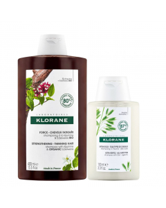 Klorane Bio Quinine Shampoo + Free Oat Milk Shampoo 