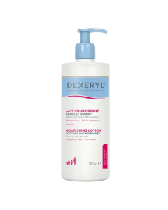 Envase promocional de la loción nutritiva Dexeryl 500 ml