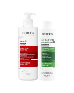 Vichy Dercos Double Pack Energizing Shampoo + Anti-Oily Dandruff Shampoo