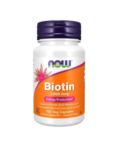 Ahora Biotina Vitamina H 5000 mg Cápsulas Vegetales 60 unidades.