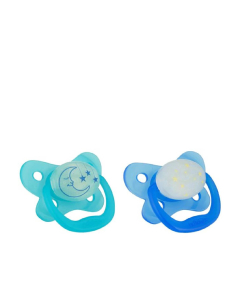 Chupete de silicona que brilla en la oscuridad del Dr. Brown, 6-18 meses, 2 unidades.