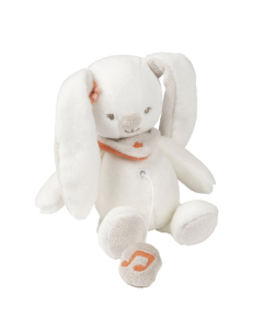 Nattou Mia &amp; Basile Musical Plush Rabbit Mia Beige 1 unidad.