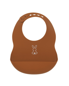 Babero ajustable de silicona Nattou Brick 6m+ 1un.