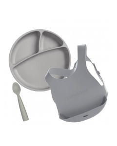 Minikoioi Feeding Set Gray 6m+