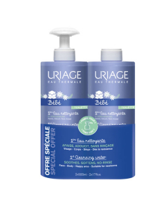 Uriage Baby 1ère Eau Gentle Cleansing Water Eco Pack 2x500ml
