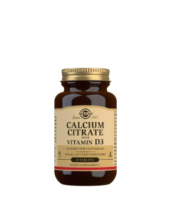 Solgar Citrato de calcio + Vitamina D3 Comprimidos para la salud ósea 60 unidades.