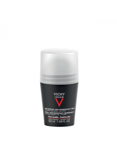 Vichy Homme 48h Roll-On Deodorant for Sensitive Skin 50ml
