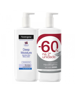 Neutrogena Duo Deep Moisture Body Lotion Sensitive Skin 2x400ml