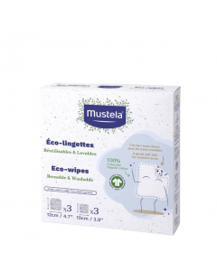 Mustela Reusable & Washable Eco-Wipes x6