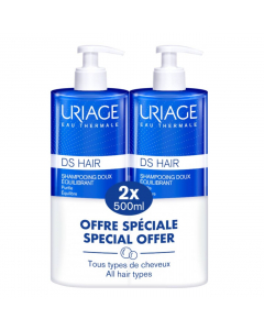 Uriage DS Hair Soft Balancing Shampoo Duo 2x500ml