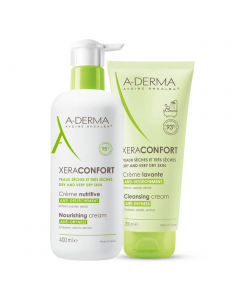 A-Derma Xeraconfort Nourishing Cream + Cleansing Cream Gift Set