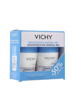 Vichy Roll-On Mineral Deodorant 48h Pack 2x50ml