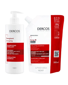 Dercos Energy+ Stimulating Shampoo + Refill Pack
