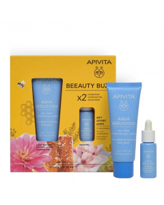 Apivita Aqua Beelicious Beeauty Buzz Light Cream + Serum Gift Set