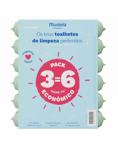 Toallitas húmedas Mustela para bebés, paquete de 6 x 60