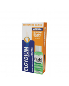 Elgydium Cavity Prevention Toothpaste + Eludril Protect Mouthwash Set