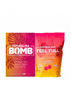 Depuralina Pack Bomb Capsules + Feel Full Gummies