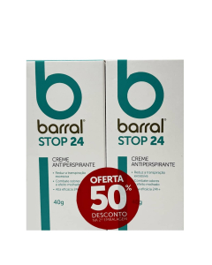 Barral Stop 24 Antiperspirant Cream Pack 2x40g