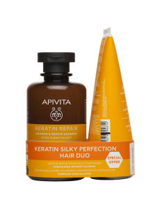 Apivita Keratin Silky Perfection Duo Shampoo + Conditioner