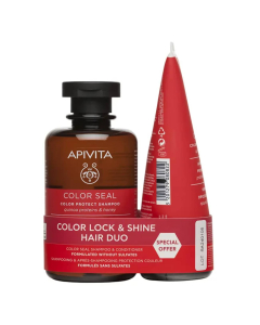Apivita Color Lock and Shine Hair Duo Shampoo + Conditioner