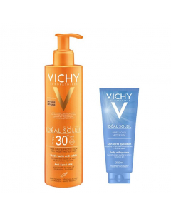 Vichy Ideal Soleil. FPS30 Anti-Sand Milk Pack After Sun Offer 200 + 100ml