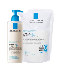 La Roche Posay Lipikar Syndet AP+ Lipid-Replenishing Wash Cream + Free Refill 400ml