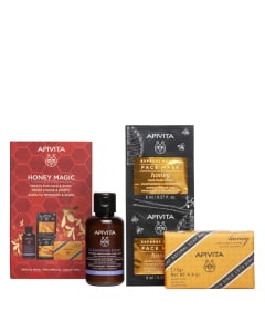 Apivita Honey Magic Gift Set Cleanser + Masks + Soap