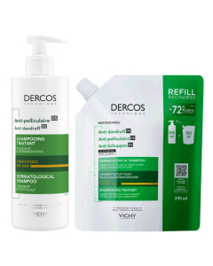 Dercos Anti-Dandruff Shampoo Set Dry Hair 390ml + 390ml
