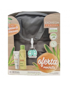 A-Derma Exomega Control Backpack Emollient Cream + Emollient Shower Oil