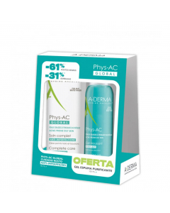 A-Derma Phys-AC Global Complete Care Anti-Blemish + Foaming Gel Gift Set