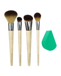 Ecotools Airbrush Complexion Set Brushes + Sponge + Storage Cups