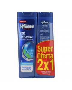 Williams Men Intense Freshness Anti-Dandruff Shampoo 2x250ml