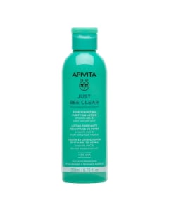 Loción purificante minimizadora de poros Just Bee Clear de Apivita, 200 ml