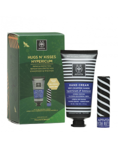 Apivita Hugs N' Kisses Hypericum Gift Set Hand Cream + Lip Care