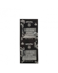 Apivita Express Beauty Mascarilla Facial Negra Purificante y Equilibrante Propóleos 2x8ml