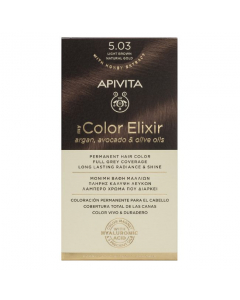 Apivita My Color Elixir Coloración Permanente 5.03 Castaño Claro Natural Dorado