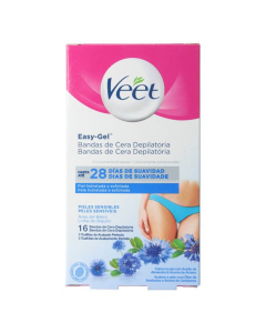 Veet Easy-Gel Wax Strips Sensitive Skin x16