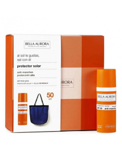 Bella Aurora Gel-Crema Antimanchas Protector Solar Pieles Mixtas a Grasas + Estuche