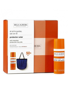Bella Aurora Anti-Dark Spots Fluid Sunscreen Normal to Dry Skin + Pouch