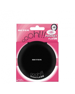 Beter Oooh!!! Pocket Flash Double Mirror with LED Light Black