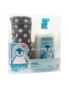 Bioderma El paquete de crema de lavado Abcderm ofrece un soporte para botellas de 1 litro