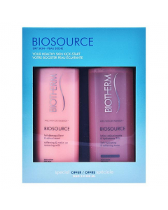 Biotherm Biosource Duo Dry Skin Pack leche limpiadora + loción tonificante 400 + 400ml